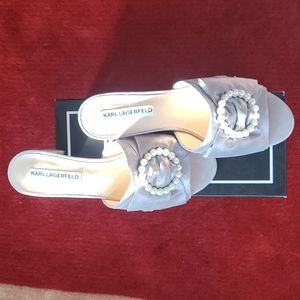 Karl Lagerfeld Henri- P Metallic suede shoes